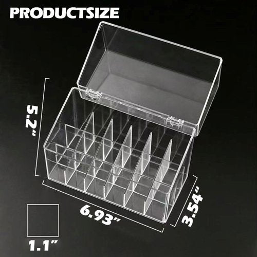 PINGANBUSU Lipstick Holder Display Case, 18 Slots Acrylic Organizer with Dust Cover, Lip Gloss Holder and Case for Vanity or Drawer, Cosmetic Display and Lipstick Storage Organizer
