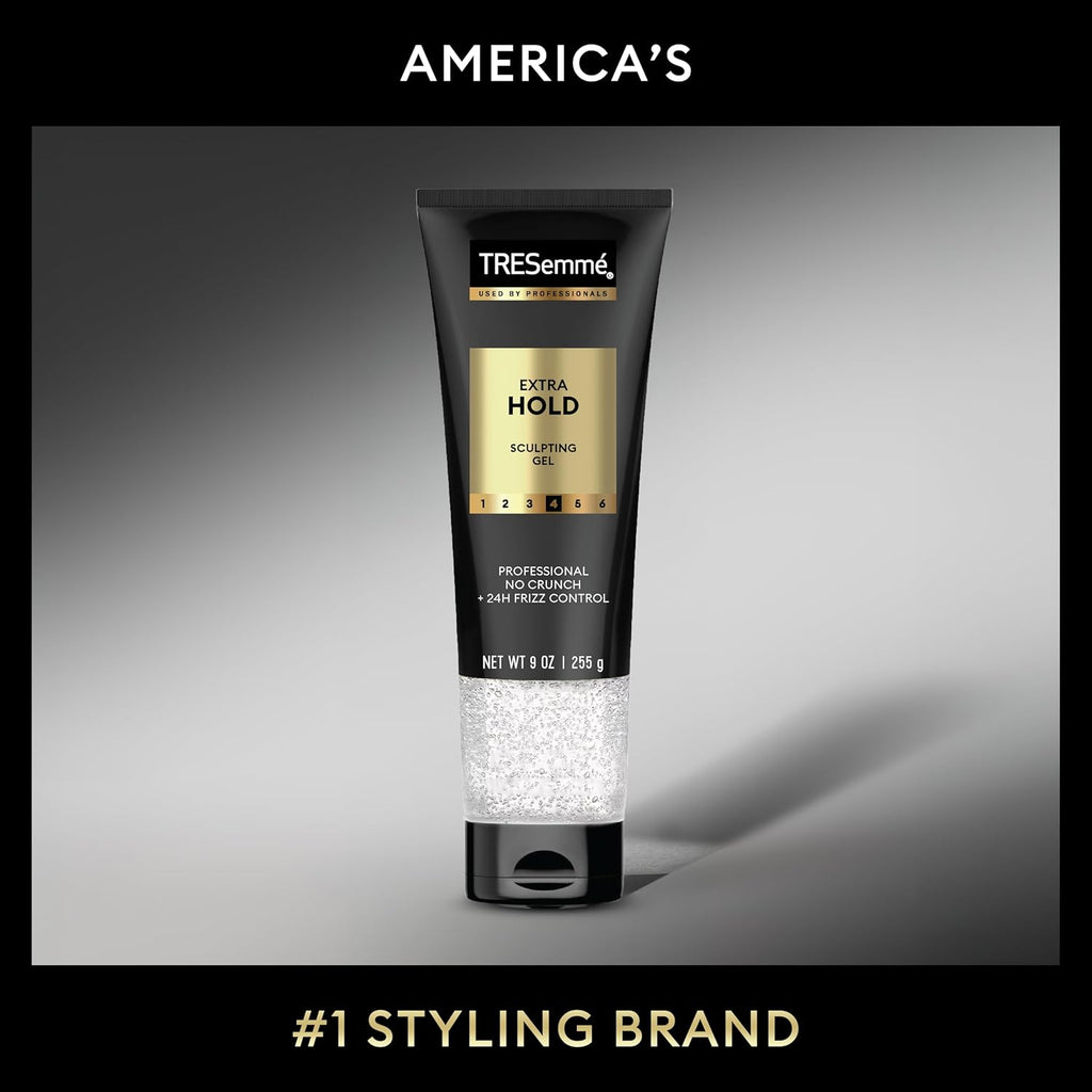 TRESemmé Extra Hold Hair Gel - Alcohol-Free Formula for 24-Hour Frizz Control | 9 oz (Pack of 6)