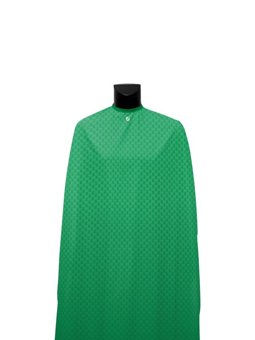 Illuzien Green Ski Mask PRO Barber Cape, Hair Cut Drape, Water-Resistant Barber Accessories, Professional Cape