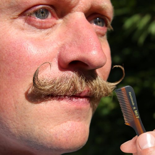 GENTS Mustache and Beard Styling Comb, pocket sized (Tortoise Shell, 3 Pack)