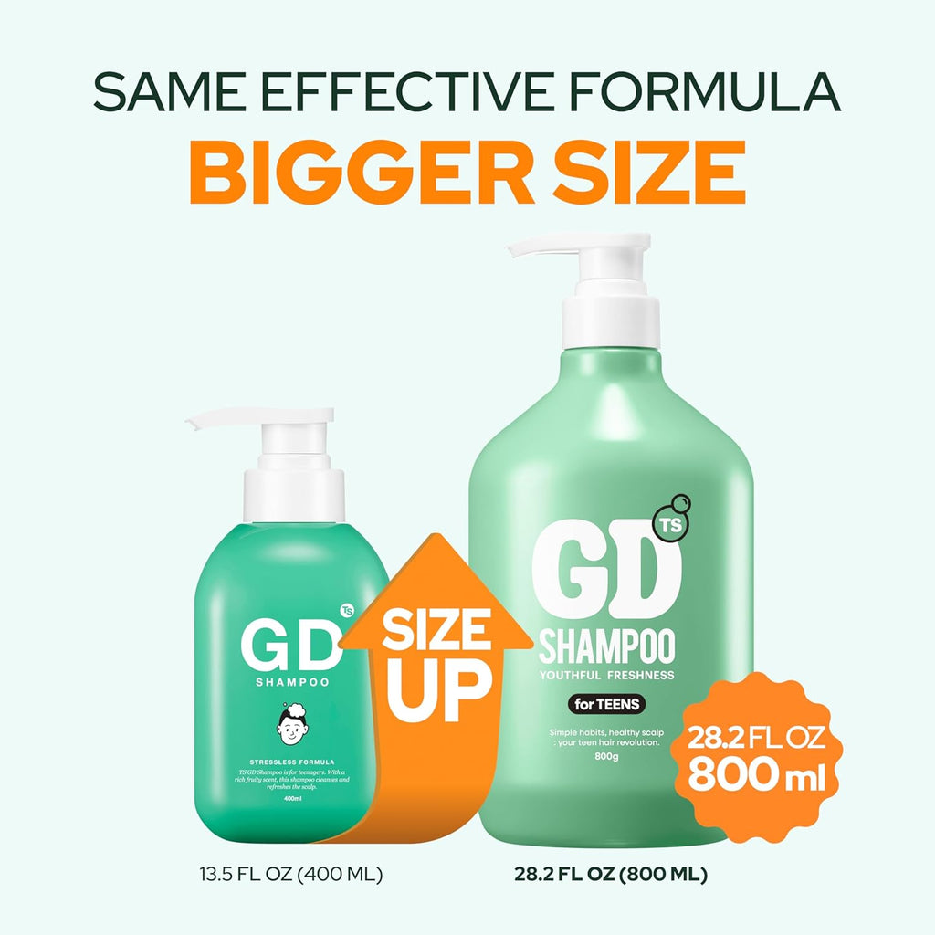 TS GD Shampoo - Gentle Care for Flake-Prone Scalp (28.2 Fl Oz) | Youth & Teens | Silicone & SLS Free | Korean Hair Care