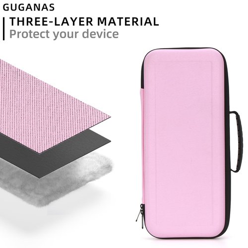 Guganas Hard travel Case Compatible with Dyson Airstrait Straightener, Carrying storage Bag for Airstrait HT01. (Pink)
