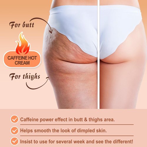 Skiennix Caffeine Hot Cream - Skin Tightening Cellulite Cream for Butt & Thighs | 5.5 Oz
