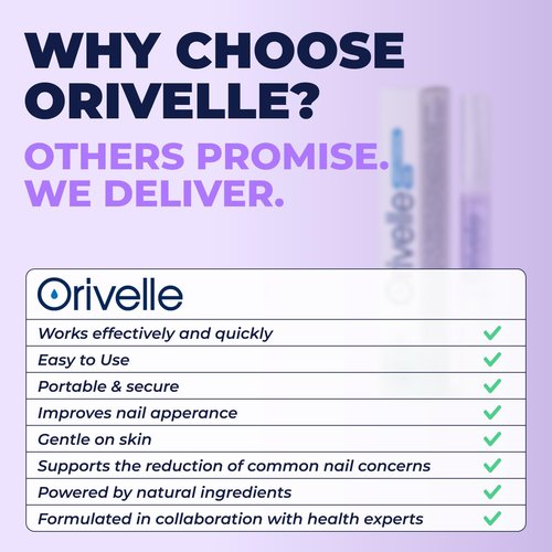 Orivelle Nail Fungus Pen – Professional Nail Repair & Strengthening Solution with Tea Tree Oil – Improves Appearance of Discolored or Damaged Nails (Pack of 2)