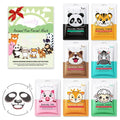 Kaely 7 Pack Kids Face Mask Spa, Animal Face Masks for Kids Teens Women Skincare, Animal Character Sheet Facial Mask for All Skin Types, Girls Night Party Skin Care Set, Birthday Christmas Gifts, 01B
