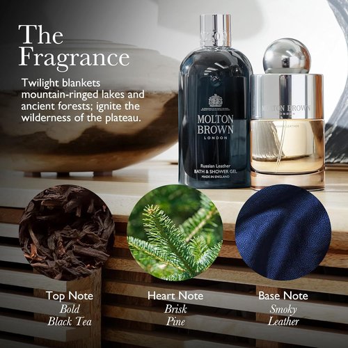 Molton Brown Dark Leather Body Wash - Luxurious Scented Cleanser | 10 Fl. Oz.