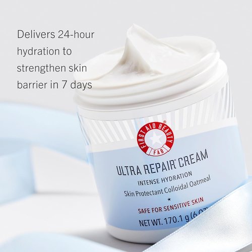 First Aid Beauty - Hydrated Glow Kit | KP Bump Eraser Scrub, Radiance Pads & Ultra Repair Cream, 4ct