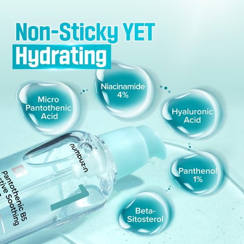 numbuzin No.1 Serum | Pantothenic B5 Active Soothing Serum | Soothing, Hydrating | Pantothenic Acid, Niacinamide | Excess Oil Control, Reduces Breakouts, Acne | Oily, Acne-Prone Skin | 1.69 fl. oz.