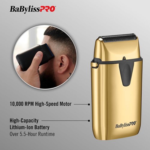 BaBylissPRO UVFoil Shaver - UV-Disinfecting Metal Design for Precise Grooming