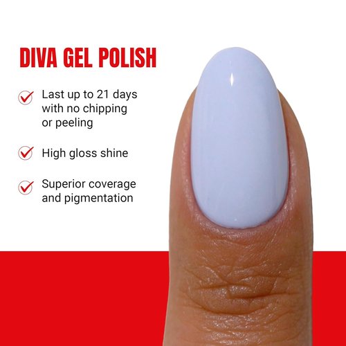 DND Gel Polish - Coquette Collection | UV/LED Gel & Air Dry Nail Lacquer Duo - 107 Periwinkle Tides, 0.5 Fl Oz