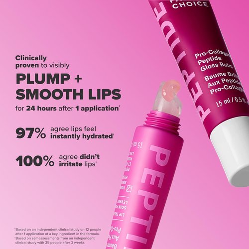 Paula’s Choice Peptide Plumping Gloss Balm Duo - Hydrating & Smoothing Lip Balm Set of 2, Clear & Tinted