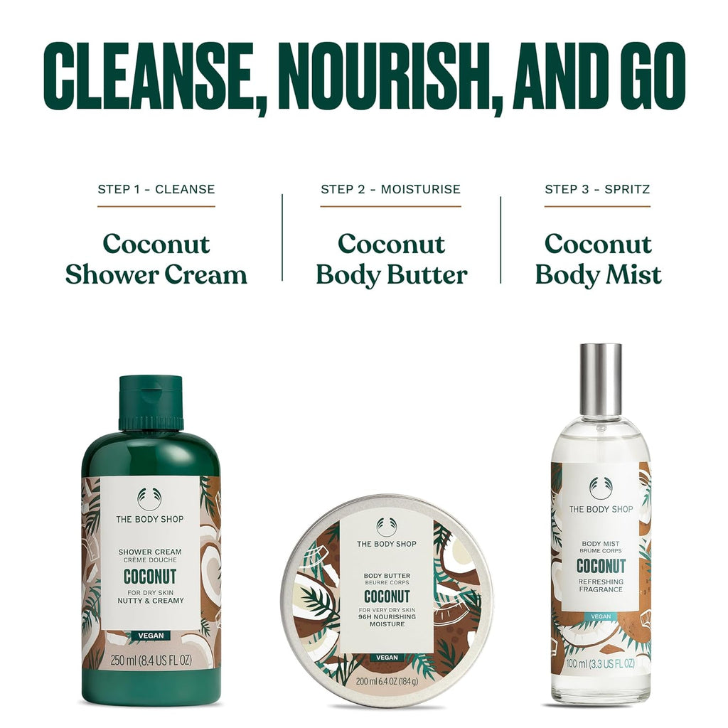 The Body Shop Coconut Body Mist - Refreshing Tropical Scent - Vegan Formula - 3.3 oz