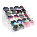 BVANQ Sunglasses Organizer Countertop Stand, 5 Tier Sunglass Holder Display Rack, Nail Polish Organizer Acrylic Display Stand, Assembly Required