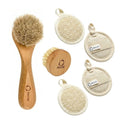 Face Dry Brush for Lymphatic Drainage Set,Exfoliating Face Brush+Face Scrubber for Women+4pcs Organic Facial Exfoliating Pads Reusable.Wooden Small Soft Bristle Facial Brushes for Cleaning.