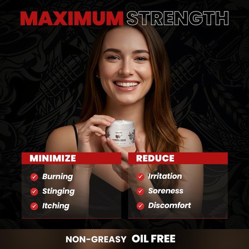 Tattoo Numbing CreamMaximum Strength: Numbing Cream for Tattoos, Extra Strength Numbing Cream - Up to 6 Hours Numbness for Multi-Purpose Use (White)