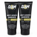 SLAM MysteryMan Men's Sunscreen Lotion SPF 50 - Moisturizing, Water-Resistant Face & Body Sunblock | 3 fl oz Double Pack