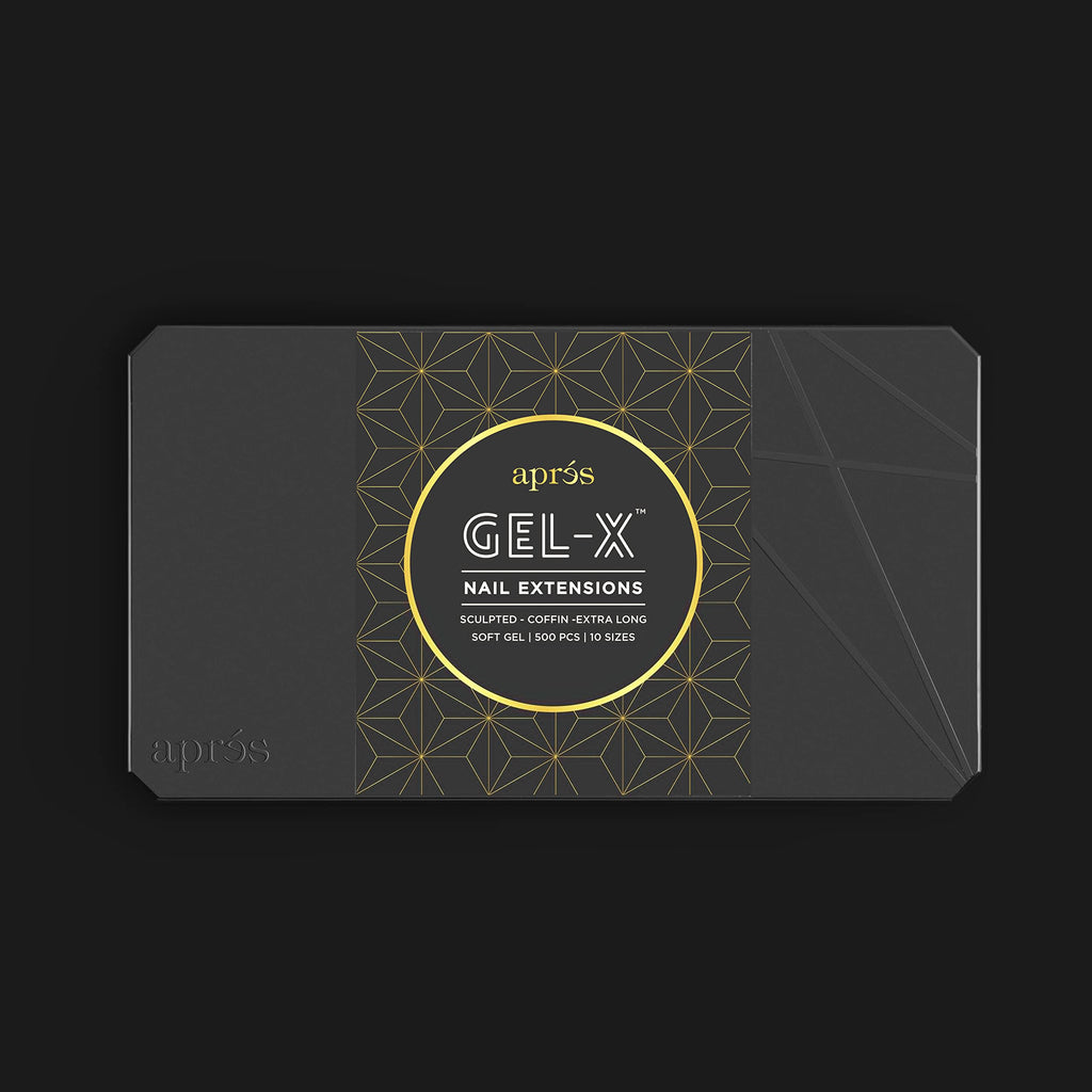 Apres Nail Gel-X Sculpted Coffin Extra Long Box of Tips | 250 Gel-X Tips | Premium Quality | 10 Sizes 0-9 | No Size 00 Included | 2022 Version