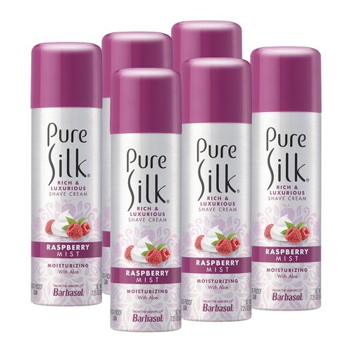 Pure Silk raspberry mist Spa Therapy Shave Cream for Women, 7.25 Oz, Pack Of 6
