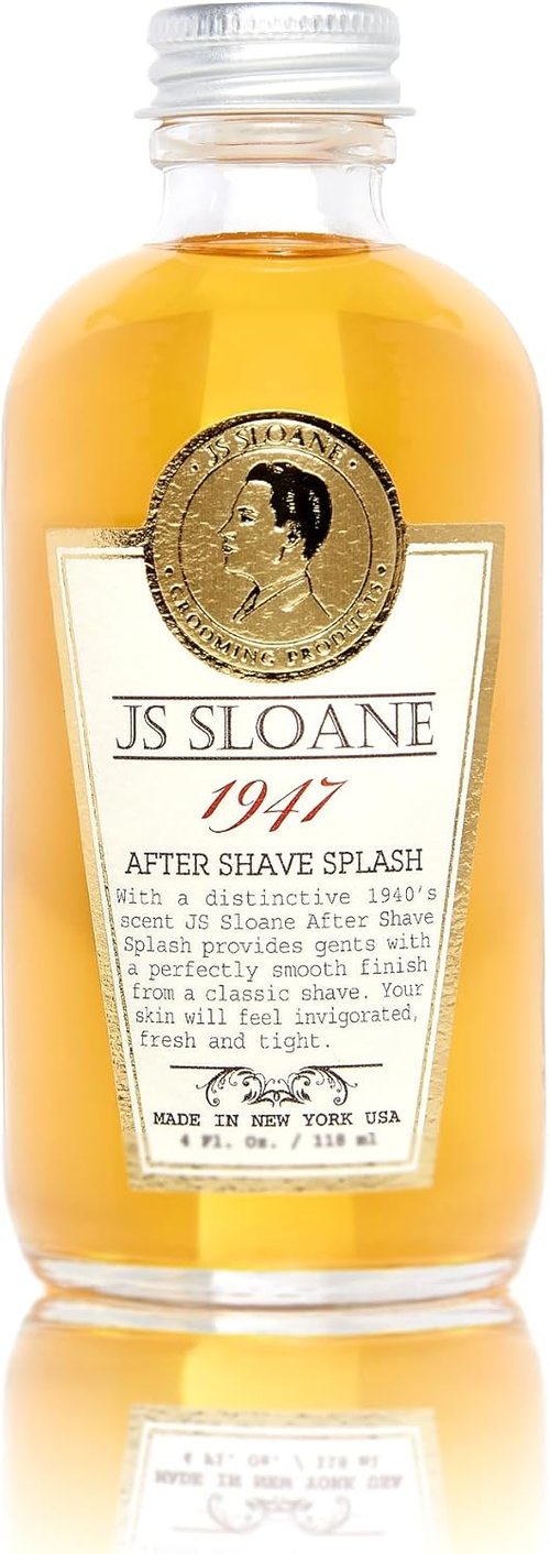 JS Sloane 1947 After Shave Splash for Men - Refreshing Barbershop Aftershave, 4 oz Signature Scent
