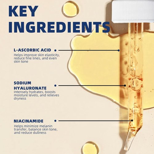 Skiennix Vitamin C Serum 20% - Anti-Aging Face Serum for Radiant Skin & Reduced Fine Lines