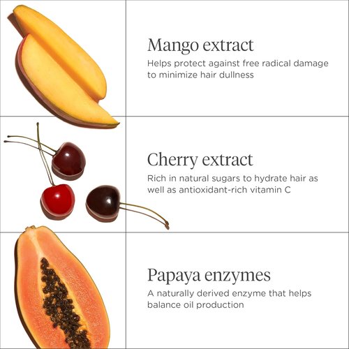 Briogeo Superfoods Mango + Cherry Hair Pack - Balancing Shampoo & Conditioner Duo | Vegan & Cruelty-Free | 2 x 12.5 fl oz