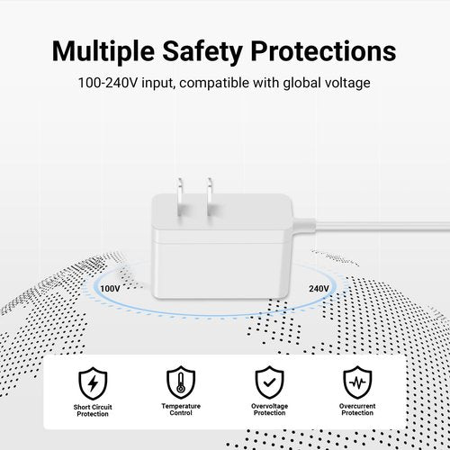Charger Compatible with Philips Epilator Wet & Dry Series 8000 BRE700/04 BRE720/14 BRE740/14 Shaver and Trimmer for Women Replacement Power Adapter 15V Charging Cord Cable White
