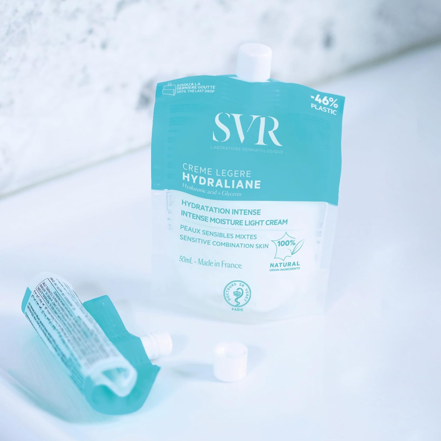 SVR Hydraliane Light Hydrating Face Cream - Moisturizer for Sensitive Skin | 72% Hydration Boost with Hyaluronic Acid, 1.7 fl. oz.