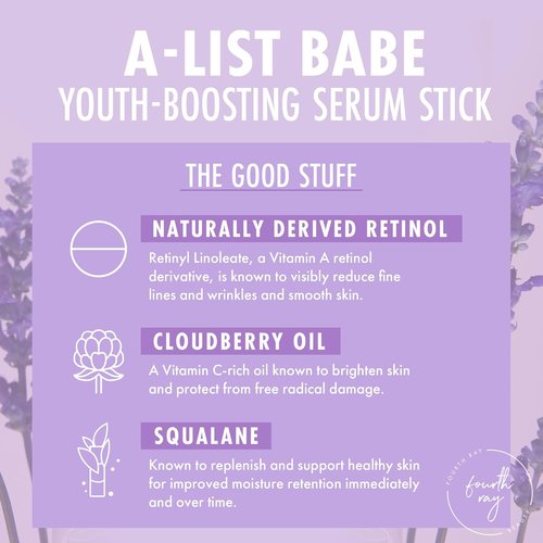 ColourPop Retinol Serum Stick - Anti-Aging Beauty Balm for Glowy Summer Skin - Naturally Derived Retinol & Cloudberry Oil (0.25 oz)