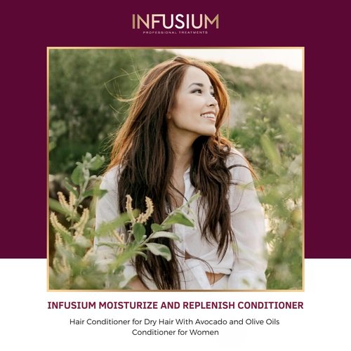 Infusium Repair and Replenish Conditioner - Nourishing Formula with Keratin & Argan Oil | 13.5 oz for All Hair Types