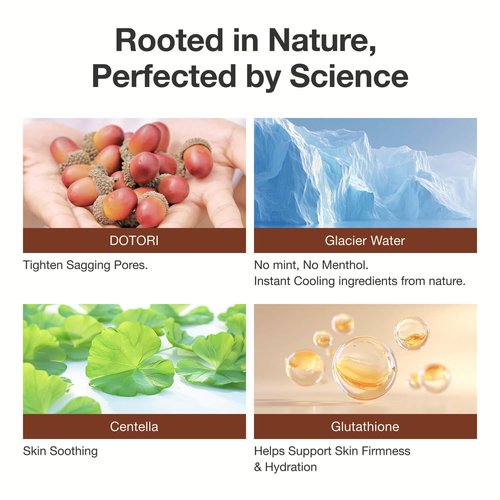 reii reii Acorn Jelly CoolDown Patch – Vegan Hydrogel Patches with Dotori Extract & Glacier Water for Instant Cooling & Soothing Relief – Non-Slip Fit, Korean Skincare (34ea)