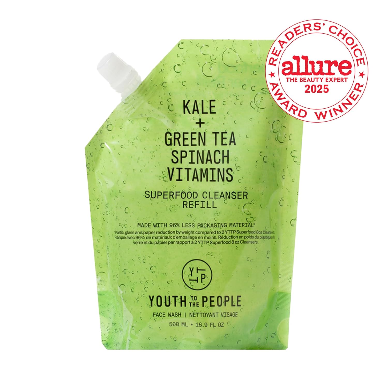 Youth To The People Superfood Facial Cleanser - Kale & Green Tea Daily Face Wash for Glowing Skin, pH Balanced, Sulfate-Free