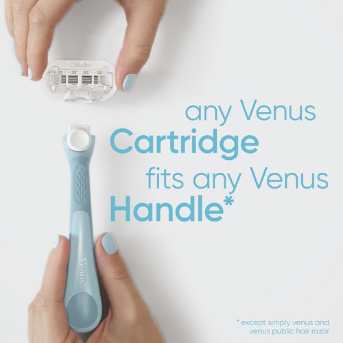 Gillette Venus Womens Razor Blade Refills, Venus Extra Smooth 4 Count and Venus Deluxe Smooth Sensitive 2 Count, 6 Total Refills