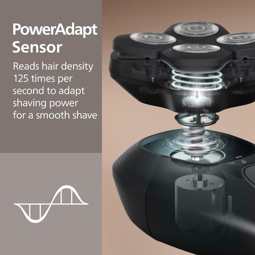 Philips Norelco Head Shaver Pro 5000 Series - Electric Shaver with 360° Flexing Head & ComfortCut Blades for Gentle, Clean Shave | Model HS5980/40