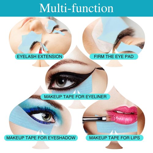LZM Lash Tape for Eyelash Extensions,Eyelash Tape Silicone Gel Eyelash Extension Tape for Sensitive Skin Pain-Free Removal Breathable Micro-Porous Lash Extensions Tape (0.5in x 4yd, 4Rolls,Mixed)