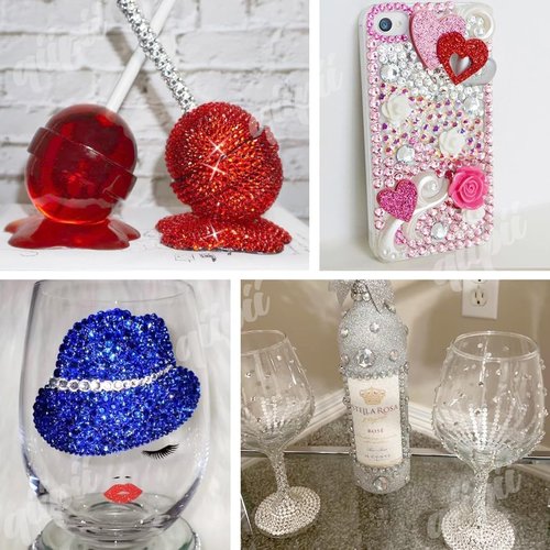 qiipii 28 Color 3mm Crystal Resin Rhinestones w B7000 Glue for Bedazzling Crafting SS10 Flatback Colorful Stones Crystals Gems Diamonds Bedaazler Kit for Nails Eyes Face Makeup Tumblers Bottles Crafts