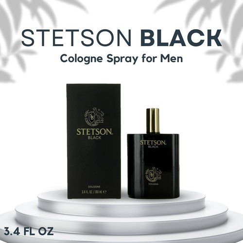 Stetson Black Cologne for Men - Invigorating Fragrance Spray | 3.4 Ounces