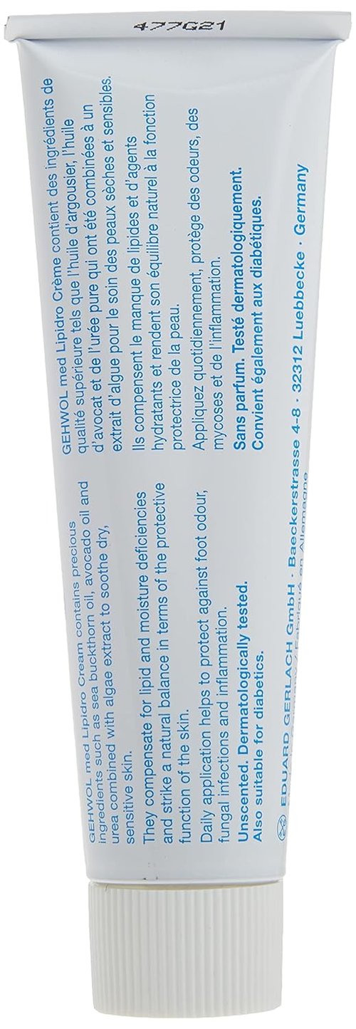 Gehwol Med Lipidro Cream - Moisturizing Formula for Unisex | 2.6 Fl Oz (Pack of 1)