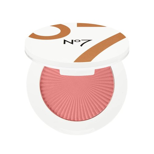 No7 Matte Powder Blush - Pomegranate | Loose Blush Makeup for Instant Color & Skin Conditioning (3g)