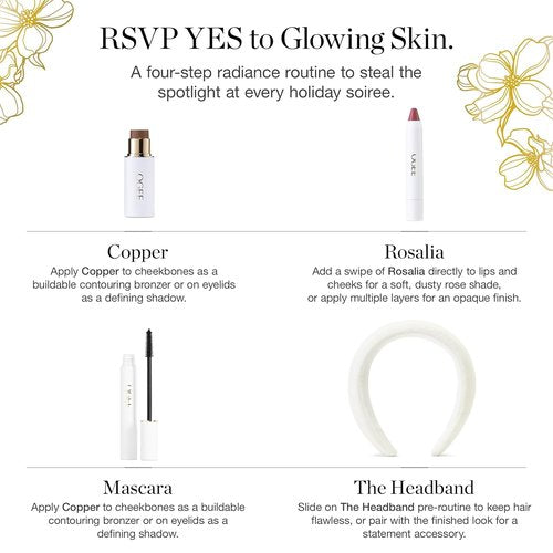 Ogee Cheers to Glow Limited-Edition Set | Sculpted Face Stick, Tinted Lip Oil & Volumizing Mascara