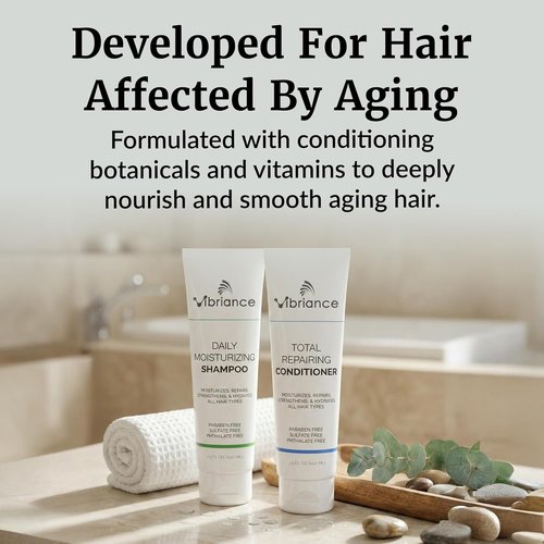 Vibriance Shampoo & Conditioner Set - Strengthening Biotin Formula for Dry, Damaged Hair - Deeply Hydrating