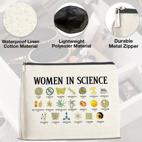 UPNEGE Makeup Bag Gifts for Science Teachers Science Lovers Woman in Science Cosmetic Bag Zipper Makeup Pouch
