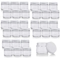 Zentriqlla 30 Pack 2oz Glass Jars with Lids, BPA-Free Round Clear Glass Containers for Spices, Crafts, Ointments, Leakproof Food Storage Mason Canning Jars for Cosmetics Jello, Balm, Wedding Favor