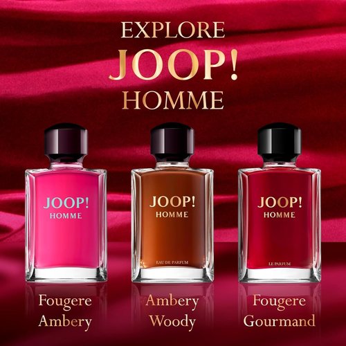 Joop! Homme Eau de Toilette - Ambery Men's Cologne with Cinnamon, Jasmine, Vanilla & Sandalwood - Long Lasting Luxury Fragrance