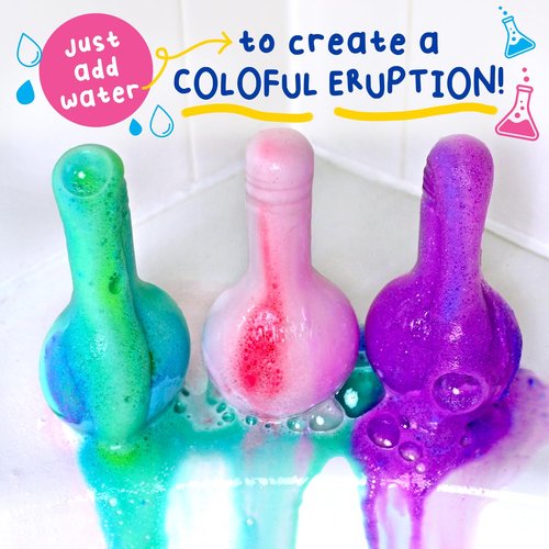 Mr. Bubble The Original Kids Bath Bomb Potions, Colorful Fizzy Fun, Cool Foam and Bubble Science Beaker for The Bath (Pack of 2)