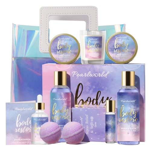 Spa Kit for Women, 12 Pcs Luxury Bath Skin Care Shower Bath Set, Spa Gift Sets with Reusable Bag, Bath Bomb, Christams Birthday Gifts for Teen Girls, Her, Mom