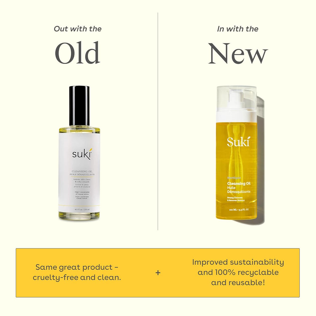 Suki Cleansing Oil - Makeup Remover & Facial Cleanser | Hydrates & Prevents Breakouts - 4 Fl Oz