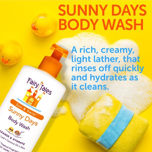 Fairy Tales Chlorine Removal Body Wash - Gentle After Swim Cleanser for All Ages | 16oz Pump