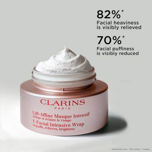 Clarins V-Facial Intensive Wrap Face Mask - Award-Winning Contouring Mask for Puffiness Relief | 2.5 Oz