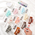 Yuxung 10 Sets DIY Hair Claw Clips Kit Acrylic Claw Clip with Resin Rhinestones Pearls Little Jewelry Decor for Girl's Night Sleepovers Party Supplies Aesthetic Hairpin for Women Adult Craft DIY