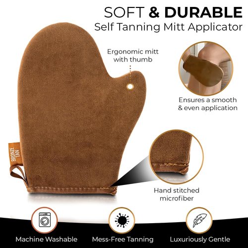 Self Tanning Mitt Applicator by [Brand Name] - Ultra Soft & Reusable Tanning Glove for Streak-Free Application